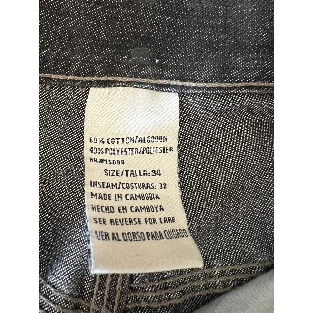 OTB One Tough Brand  Denim Cargo Jeans Skate Mens 34 X 32 Blue Baggy - Picture 6 of 7